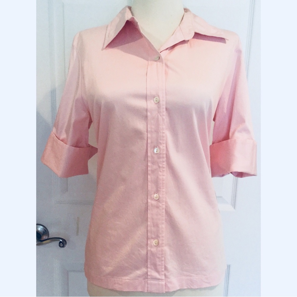 NWT Banana Republic Women's Medium M Pink Button-Up Shirt